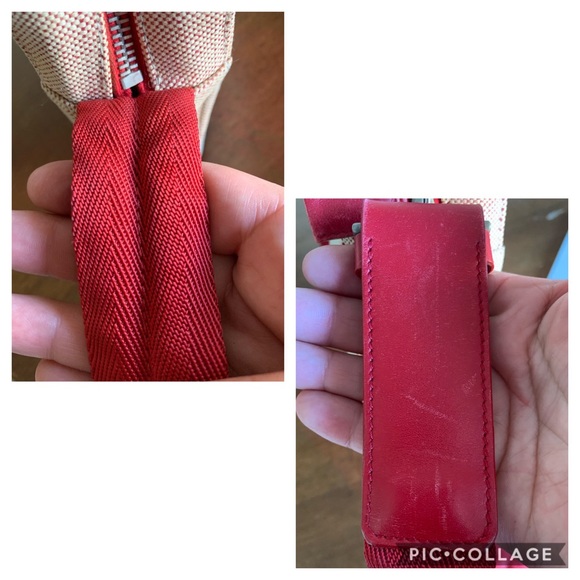 🚫🚫SOLD🚫🚫Prada red canvas adjustable strap bag - Picture 4 of 8